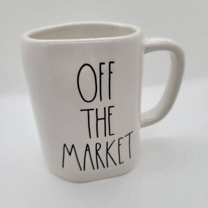 White Ceramic Mug with Black Text